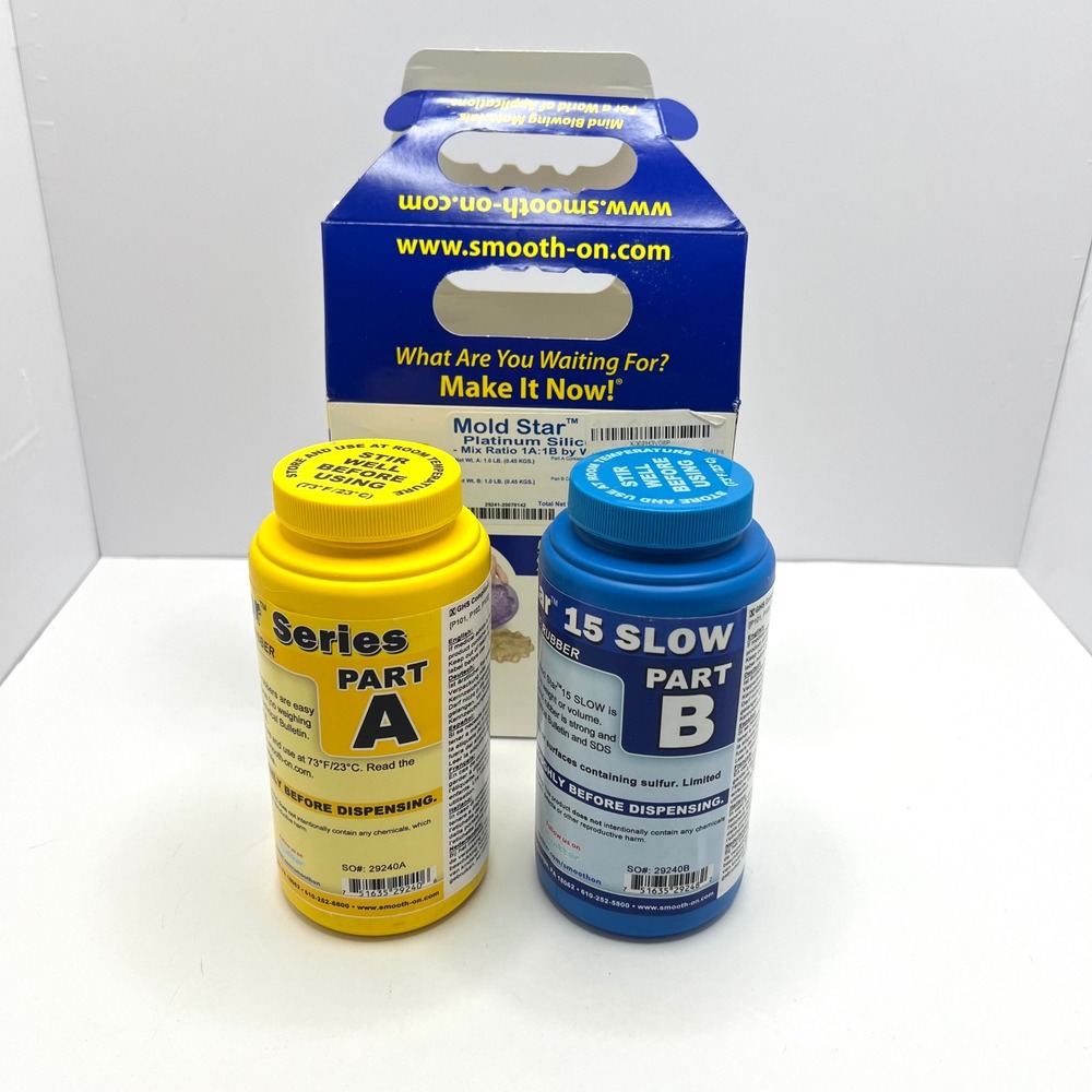 Smooth-On Mold Star 15 SLOW Silicone Rubber Trial‎ Unit 2lb Kit Platinum Cure